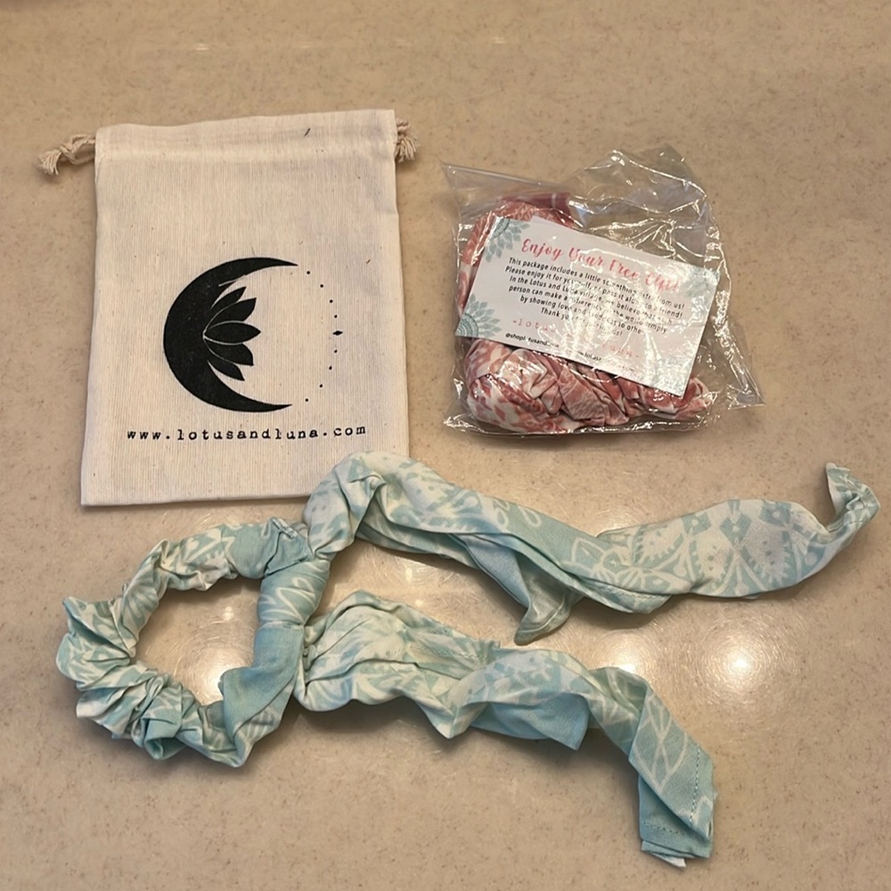 Lotus and Luna scrunchie